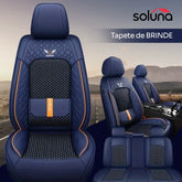 Capa para Banco de Carro Completa em Couro Legítimo Universal Italian + BRINDE: Tapete Completo